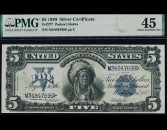 Fr. 277 1899 $5 Silver Certificate Chief PMG 45
